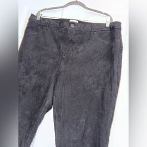 Chico's Black Suede Pants Size Chicos 3 (XL 16/18) NWOT